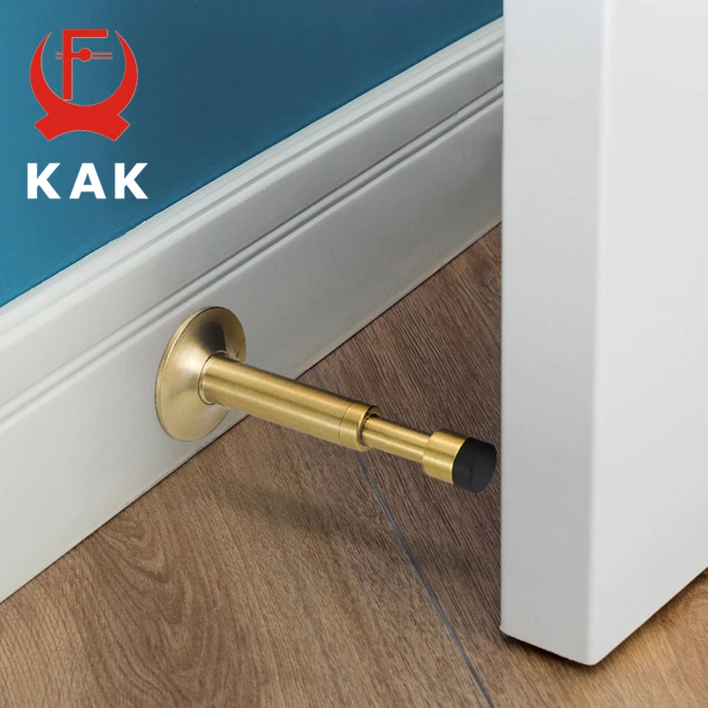 

KAK Pure Copper Hydraulic Buffer Mute Door Stop, Floor Door Stopper, Wall-Mounted Bumper, Non-Magnetic Door Touch Hardware