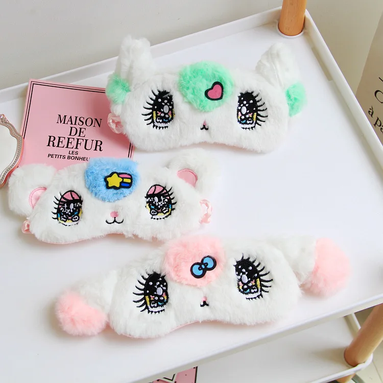 

INS Tears Starlight Rabbit Cartoon Plush Eyeshade Protection Eye Patch Sleep Breathable Women's Cute GIRL'S Heart