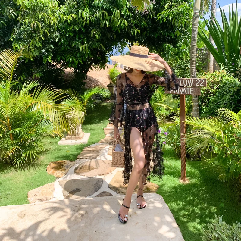 

2019 New Style INS-Style Bathing Suit Women's Three-piece Set Bikini Bikini Sexy Small Bust Gathering Immortal Tour Bathing Suit