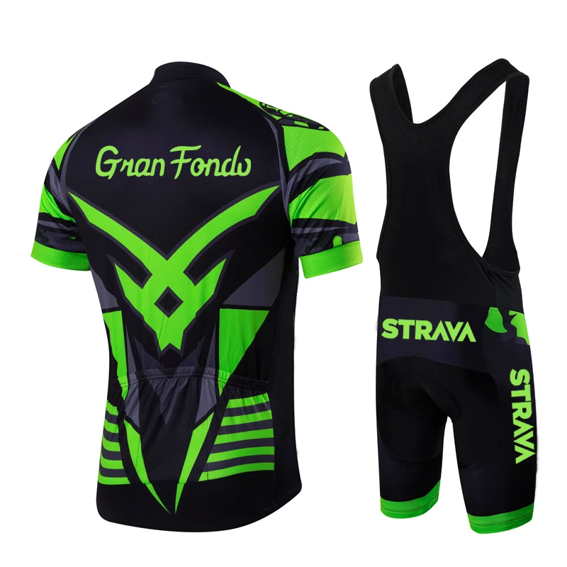 Флуоресцентные зеленые комплекты из Джерси STRAVA красная велосипедная одежда с