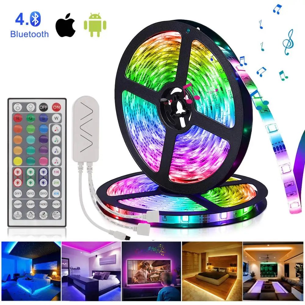 

SMD 5050 2835 LED Strip Bluetooth Smart LED Light 10M 20M TV Background Lighting Luminous Tape With Remote Controller Neon Light