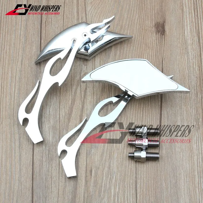Мотоцикл модифицированное Пламя Зеркала заднего вида для Honda VLX Steed Magna Shadow 250 400 600 750 Drag Star V-Star Вулкан 800 900
