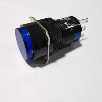 

Blue round button switch AB6-M