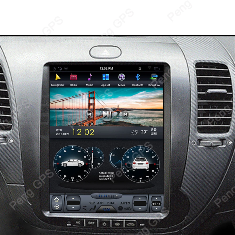 Excellent Android 8.1 GPS Navigation DVD Player for Kia Cerato K3 Forte 2013-2016 Left Hand Drive Tesla Radio 10.4" HD Multimedia Headunit 1