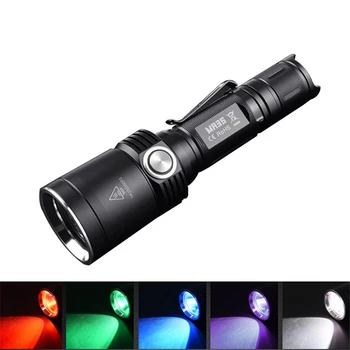 

Fitorch MR35 XP-L2 1200Lumens 5lightcolors Rechargeable Portable UV LED Flashlight for Camping Torch Lantern Spotlight Lamp