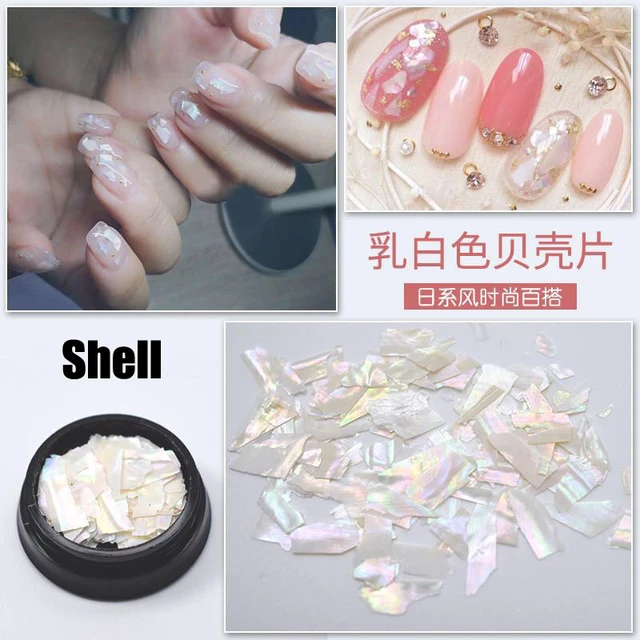 Broken Abalone Natural Nail Flakes Slice Irregular Fragment Texture Thin  Paillettes Shimmer Shell DIY Charm Manicure Decor LYS38 - AliExpress