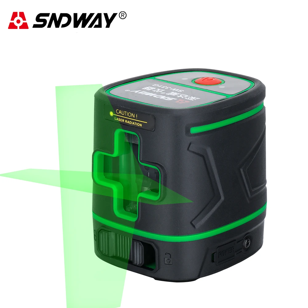 

SNDWAY Laser Level 2 lines Horizontal & Vertical Cross Line Laser Red Green Beam Portable Mini Level Meter instrument w/ Bracket