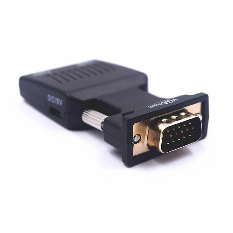 1080P HDMI a VGA Convertitore Adattatore con Audio mini HD 1080p M a F VGA2HDMI AV Video Cavo per i