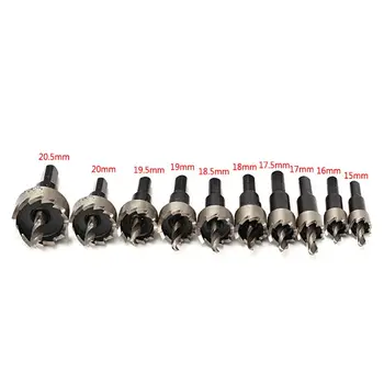 

Hole Saw Kits for Metal 10 pcs High-Speed Steel Hole Saw Cutting Kit Drill Bits X6HC