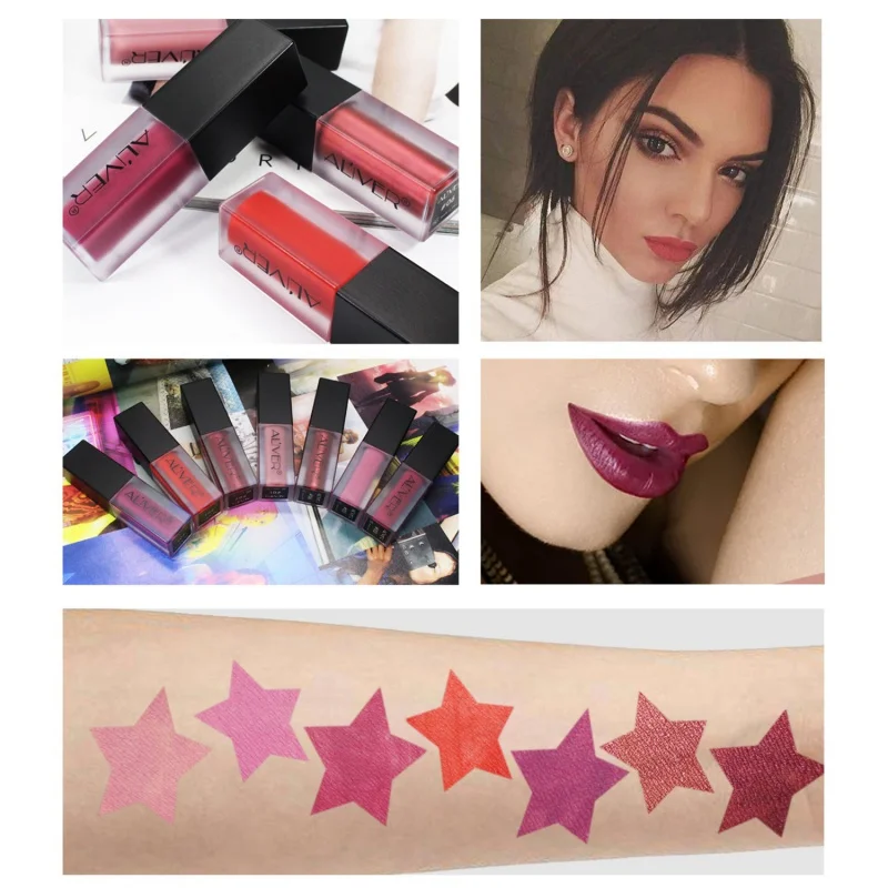 Матовый жидкий блеск для губ Matte Lipsick стойкий водостойкий косметический макияж 24 часа блеск для губ увлажняющий