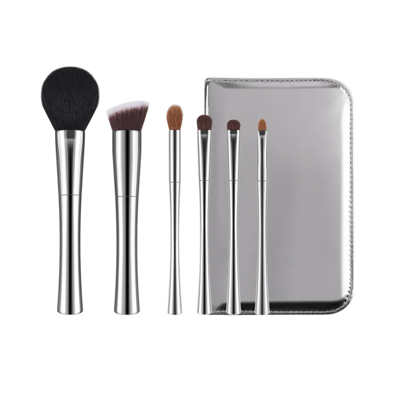 xiaomi DUcare Изысканная Высококачественная Кисть для макияжа 6 комплектов из искусственного волокна PU мягкая Кисть для макияжа 45 от xiaomi youpin - Handle Color: 6 pcs brushes
