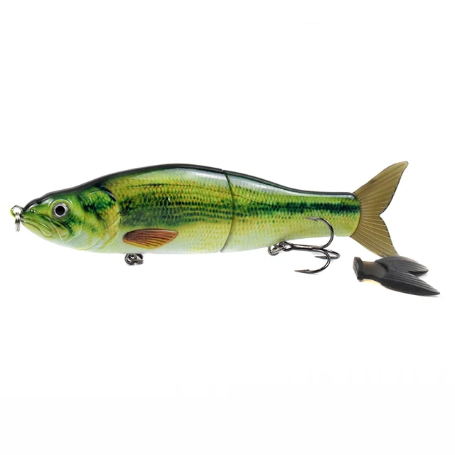 165MM 56G Hard Jointed Glide Bait Fishing Lures Floating 3D Eyes Sharp Hooks Slide Swimbait For Piceus Bass Herring Soft Tail CC19F-01