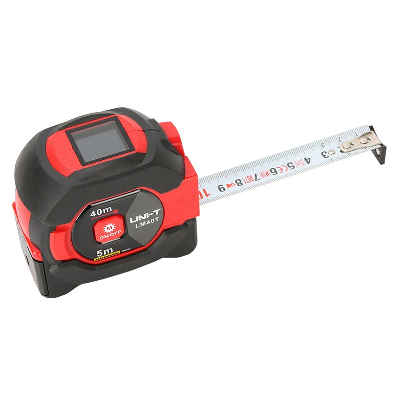 

UNI-T LM40T digital display 2-in-1 Laser Tape Measurer range finder; tool Tape measurer laser range finder / electronic ruler