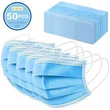 Xiaomi Anti-Pollution 3 Laye Masque Anti-poussière Masque Masque Jetable Élastique Boucle D'oreille Filtre à Poussière Jetable Masque De Sécurité(China)