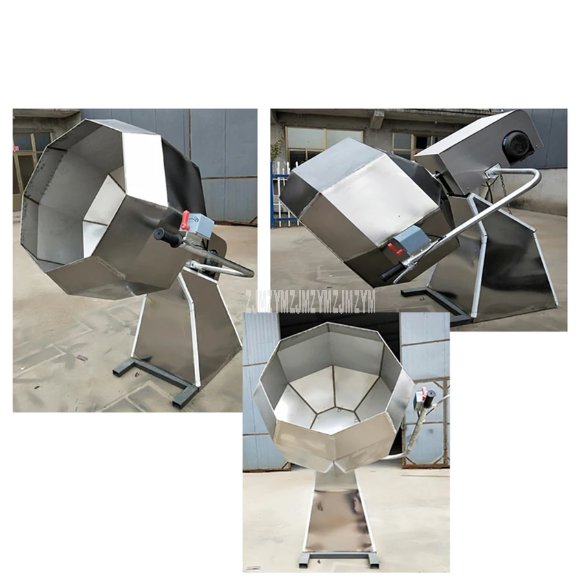 Octagonal Snack Seasoning Machine Flavouring Coating For Puffed Food French Fries Potato Chips Spice Coating Machine 220V/380V