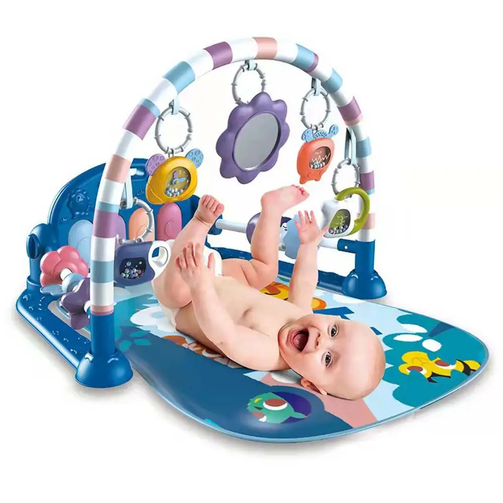 4 in 1 Foldable Baby Kids Play Mat Light Musical Floor Crawling Activity Lay Sit 