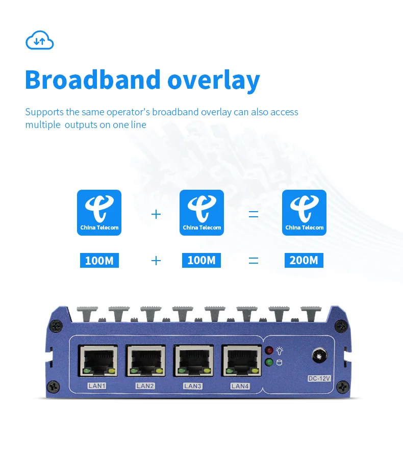 Blue Quad Core Fanless Mini PC with 4 LAN Ports, In-tel J4205, Firewall Router, Win10/Linux/ESXI, WiFi – Ideal for Office and Gaming. Description Image.This Product Can Be Found With The Tag Names Barebone Mini PC, Computer Office, Mini pc