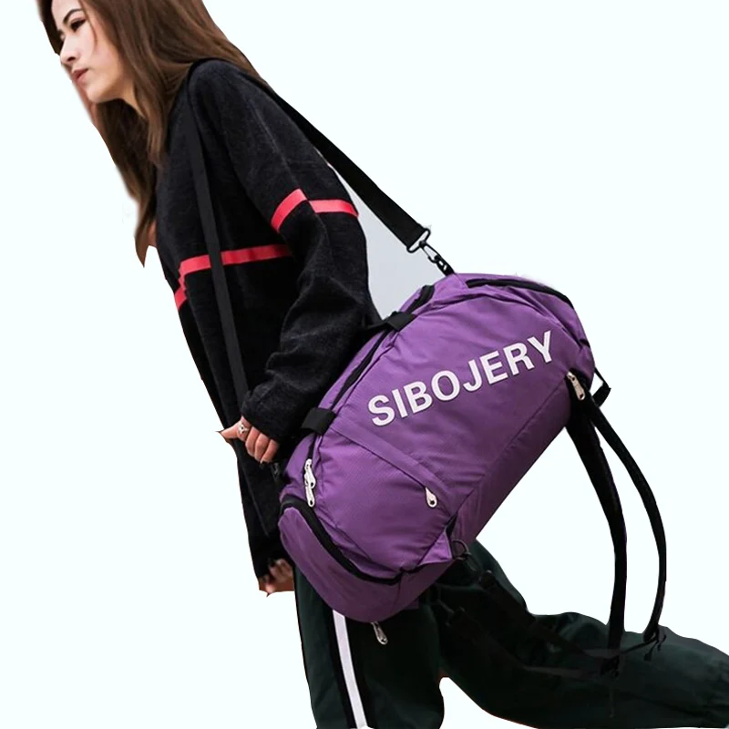 Сливовый Функциональный Theftproof Gymsack спортивный рюкзак для девочек водонепроницаемый Йога фитнес-Сумка Дорожная Спортивная сумка спортивная сумка с кодовым замком - Цвет: Сливовый