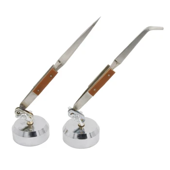 

Curved Tip Straight Tip Tweezers Cross Selflock Craft Tweezers With Universal Adjuster Jewelers Soldering Repair Tools