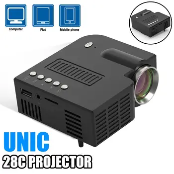 

UNIC 28 Mini Portable Projector 1080p Full HD LED Projector Home Theater Entertainment Projectors USB AV TF