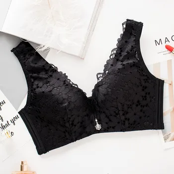 

Sexy Design Breathable Fabric Bra Underwear Wire Free Women Push Up Bra Lace