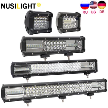 

Led Work Light 12V Led Beams Car Led Bar Off road 4x4 Car Flood Spot Combo Light Trucks ATV SUV Accessories Fog Lamp For Jeep