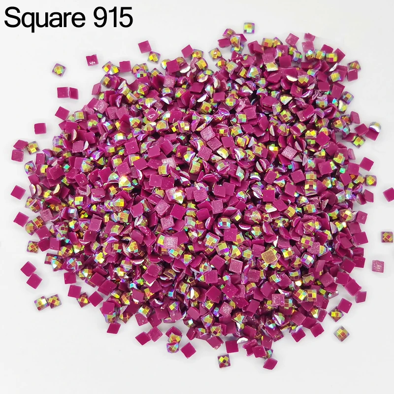 Colored AB Drills Square For 5D DIY Embroidery Rhinestone Colorful Mosaic Many Color Shinning Gift Make Diamond Painting 