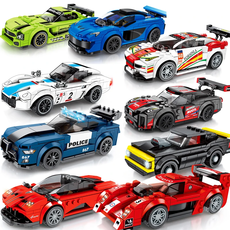 remarkable  Speed Champions Compatible Legoing Technic City Vehicles Super Racers Sports Racing Car Model Build