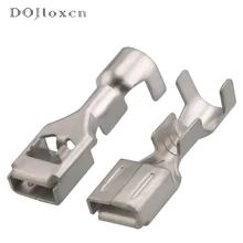 20 adet araba gri 6.3 MM kablo terminali QLW 250 3 Pin güç kablosu dişi sağ Slot kablo demeti kablo konnektör DJ623F-6.3B