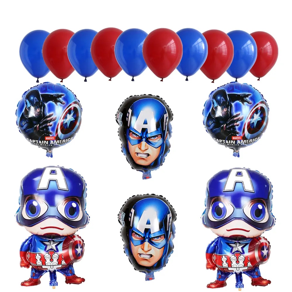 5-16pcs 1 Набор, воздушный шар для детей, украшения для дня рождения, Человек-паук, гелиевые фольгированные шары, детский душ, Мультяшные игрушки, подарок - Цвет: 5-16pcs