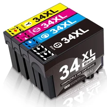 T34XL T34 Compatible 34XL cartucho de tinta T3471 T3472 T3473 T3474 para Epson Pro WF-3720 WF-3725 impresora