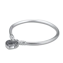 Fantasyland замок сердце браслет Аутентичные 925 серебряные браслеты для DIY женские модные браслеты для изготовления ювелирных изделий