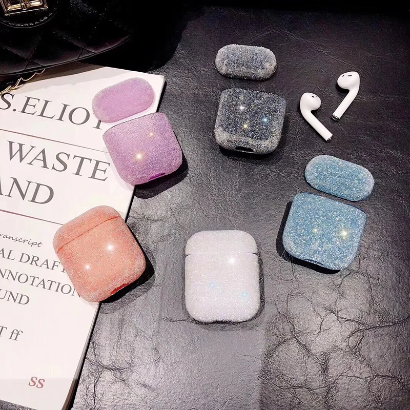 

Luxury 3D Bling diamonds hard case for Apple Airpods 1 2 protective Wireless Bluetooth Earphone Accessories cover Charging box