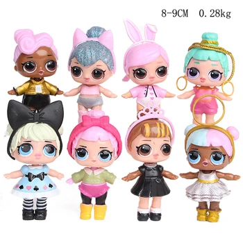 

8pcs/set LOL Surprise Dolls Toy Confetti Glitter Serie PVC Cute Action Figures Anime Model Kids for Children Birthday Gifts