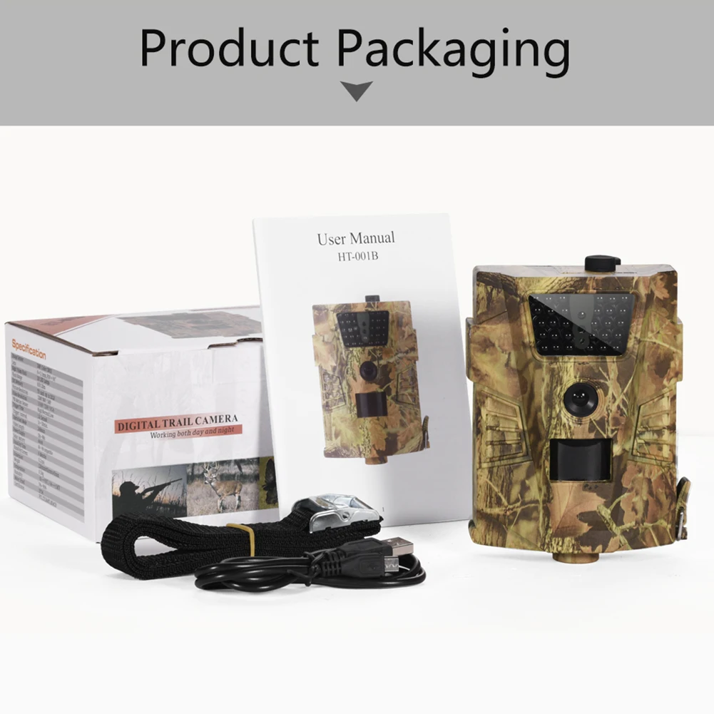 Suntekcam HT-001B Trail камера 12MP 1080P 30 шт. Инфракрасные светодиоды 850nm охотничья камера IP54 Водонепроницаемая камера с углом обзора 120 градусов