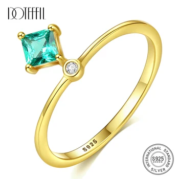 

DOTEFFIL Brand Design High-quality Pure 925 Sterling Silver Rings for Women Trendy Exquisite Geometric Femme Bijoux Fine Jewelry