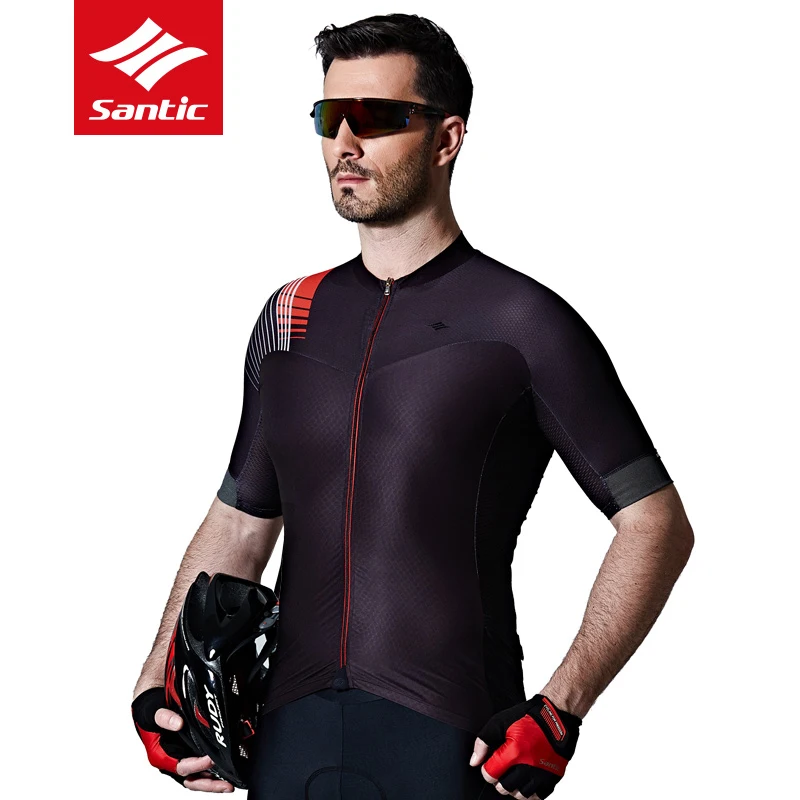 Футболка Santic мужская с коротким рукавом дышащая майка для езды на велосипеде