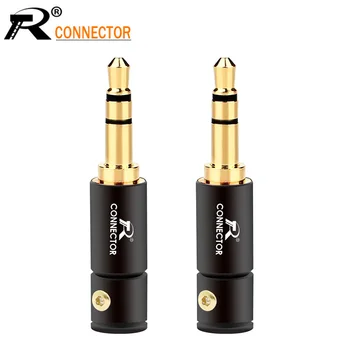 

10pcs Jack 3.5mm Audio Plug 3 Pole Gold-plated Earphone Connector with Aluminum tube&Screw locks welding free packing