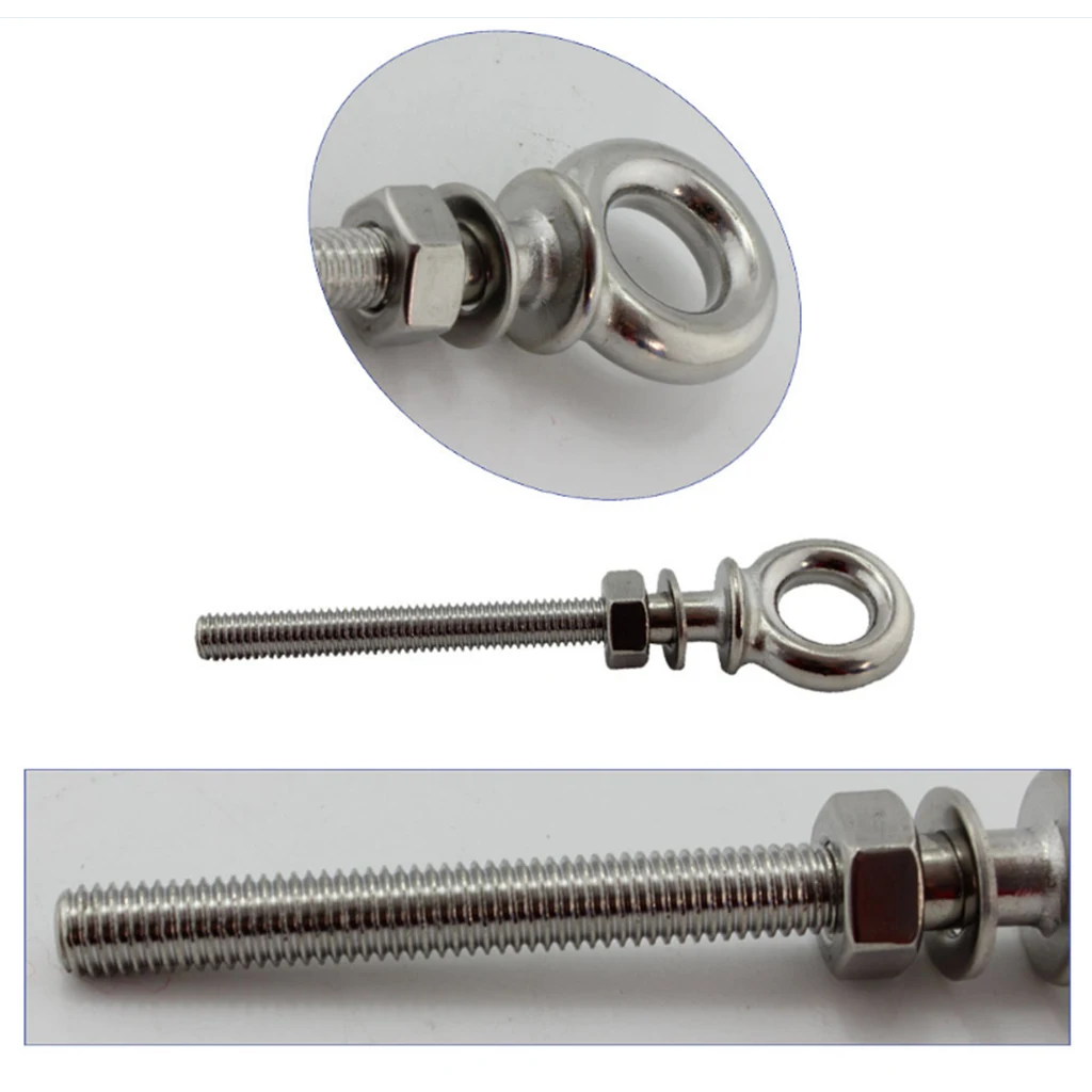 M6 Long Shank Eye Bolt Stainless Steel Fastener Boat Hardware