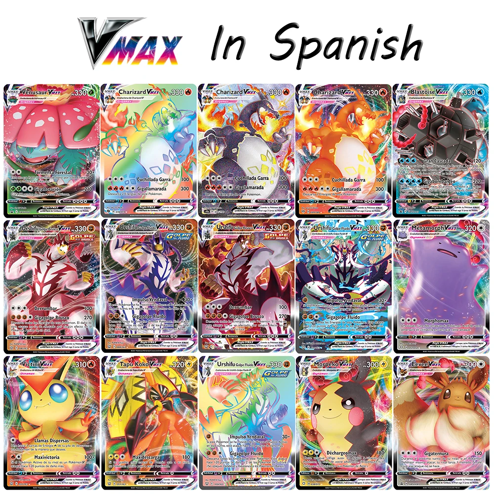 2021 Pokemon Cards In Spanish Tag Team Gx Vmax Trainer Energy