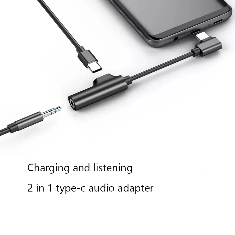 Reilim 2 in 1 Charger Adapter for Type c to 3 5mm audio converter USB C Headphone Jack Adapter for xiaomi 6 MIX2 HUAWEI mate10