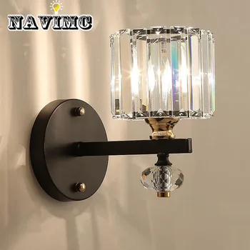 

Modern Crystal Wall Lamp Chrome Sconce Wall Light For Living Room Bathroom Home Indoor Lighting