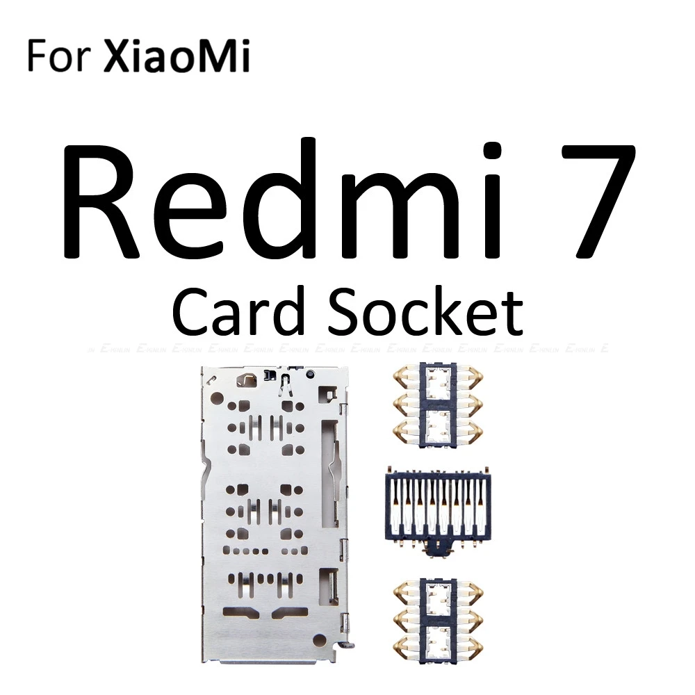 Гнездо для sim-карты Слот лоток ридер Держатель Разъем Micro SD адаптер контейнер для XiaoMi Redmi 7 Note 7 Pro PocoPhone Poco F1