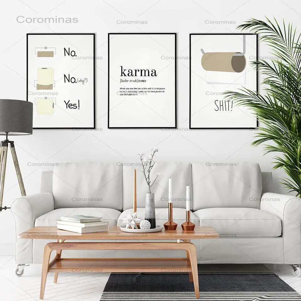 Funny Bathroom Poster Humor Canvas Painting Quote Scandinavian Wall Art Pictures For Living Room Modern Home Decorative Prins | Дом и сад