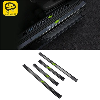 

CARMANGO for VW Volkswagen Passat B8 2017-2019 Car Door Threshold Sill Scuff Plate Guard Welcome Pedal Pad Stickers Accessories