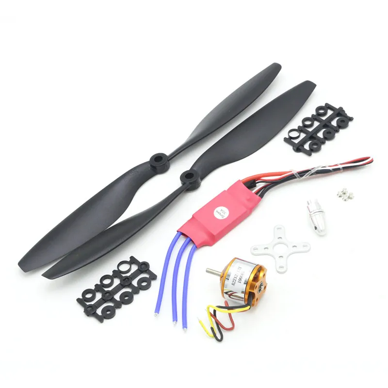 

A2212 1000KV 2200 Бесколлекторный двигатель Outrunner + SimonK 30A ESC + 1045 пропеллер (1 пара) четырехроторный комплект для радиоуправляемого мультикоптера
