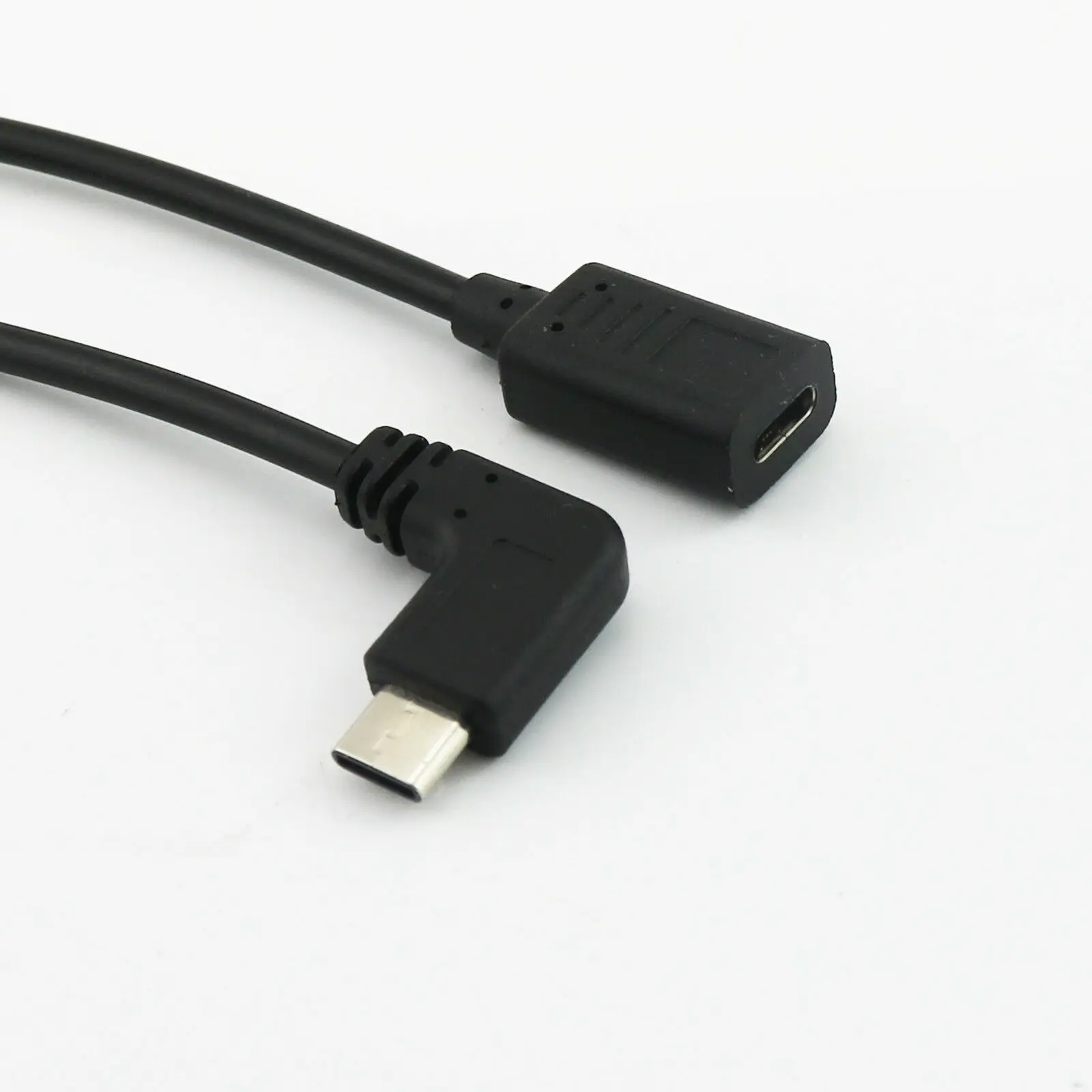 USB-C Right Angle Male to Female Adapter Cable - 30cm