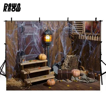 

DAWNKNOW Pumpkin Photography Background Thanksgiving Day Happy Halloween Backdrop Children Photo Studio Customize lv2176