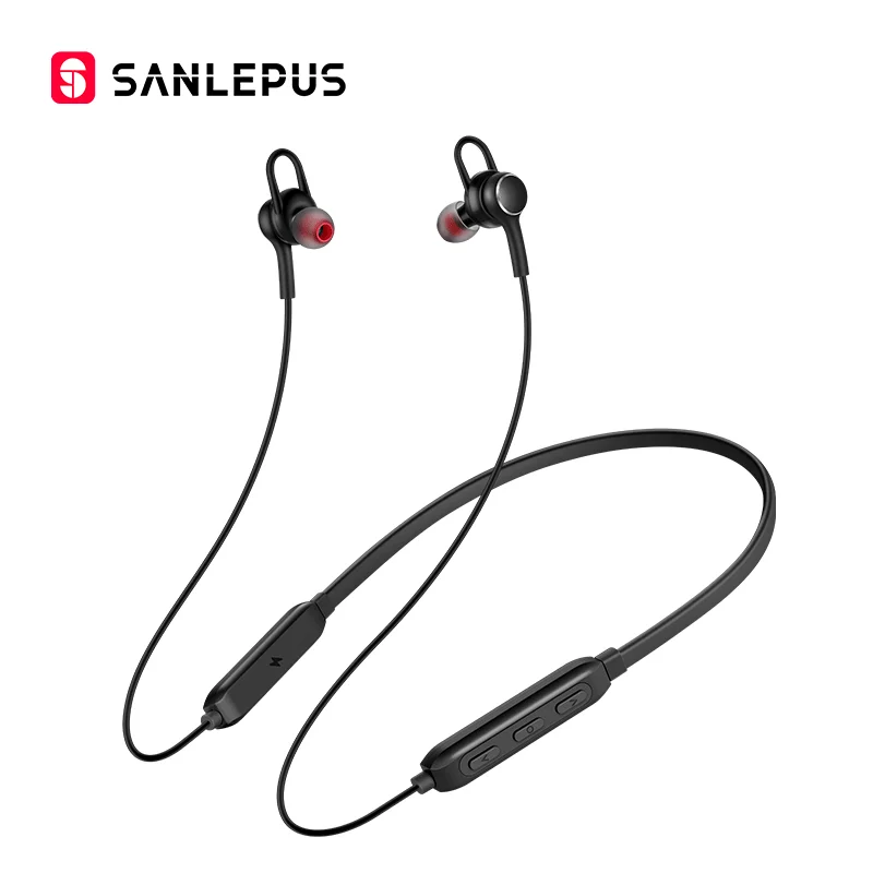 NEW D02 Black SANLEPUS, беспроводные наушники 5,0, Bluetooth наушники, спортивные, для бега, стерео наушники, гарнитура для телефона, гарнитура для Apple, Android - Цвет: NEW D02 Black
