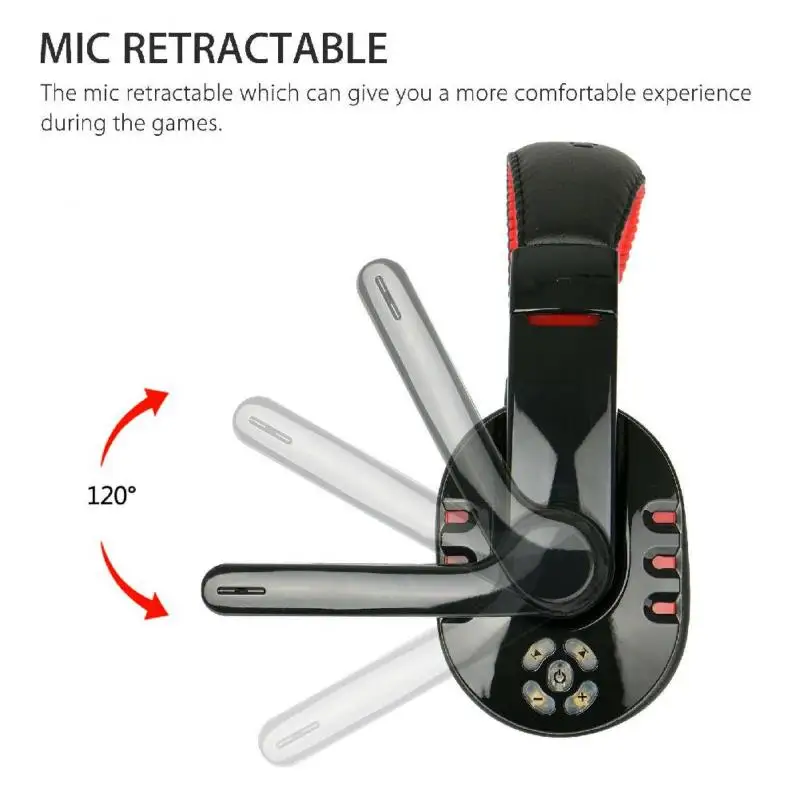 Soft PU Headphones Wireless Gaming Headset with Microphone With Extra Mic muted function Surround For PC Laptop